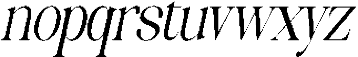Celima Ultra Condensed Slanted otf (900) Font LOWERCASE