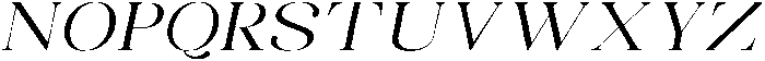 Celima Ultra Expanded Slanted otf (900) Font UPPERCASE