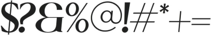 Cellofy Extra Bold Semi Expanded Italic otf (700) Font OTHER CHARS