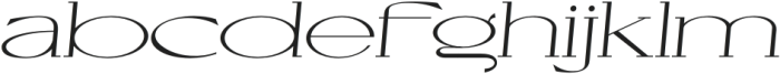 Cellofy Thin Extra Expanded Italic otf (100) Font LOWERCASE