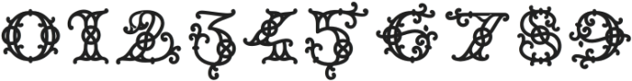Celtic Monograms Back otf (400) Font OTHER CHARS