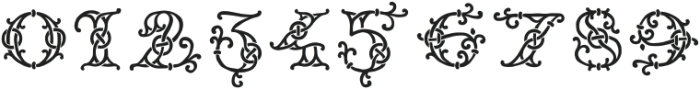 Celtic Monograms Rough otf (400) Font OTHER CHARS
