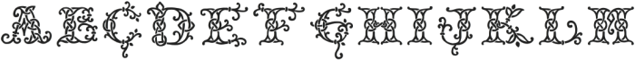Celtic Monograms Rough otf (400) Font UPPERCASE