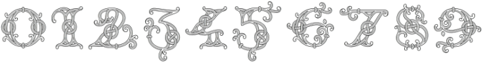 Celtic Monograms Three Lines otf (400) Font OTHER CHARS