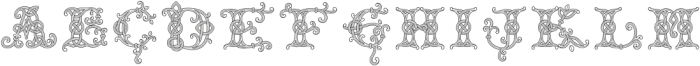 Celtic Monograms Three Lines otf (400) Font LOWERCASE