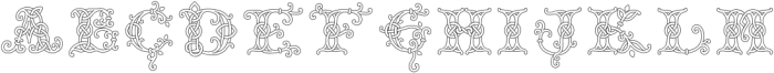 Celtic Monograms Two Lines otf (400) Font UPPERCASE