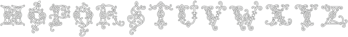 Celtic Monograms Two Lines otf (400) Font LOWERCASE