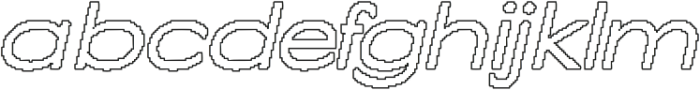 Cenios Pixel Outline otf (400) Font LOWERCASE