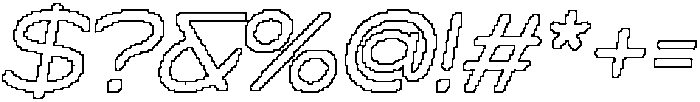 Cenios Rounded Pixel Outline otf (400) Font OTHER CHARS
