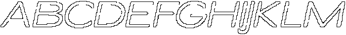 Cenios Rounded Pixel Outline otf (400) Font UPPERCASE