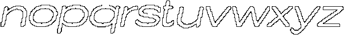 Cenios Rounded Pixel Outline otf (400) Font LOWERCASE