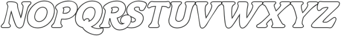 Centrio Typeface Outline-Italic otf (400) Font UPPERCASE