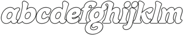 Centrio Typeface Outline-Italic otf (400) Font LOWERCASE