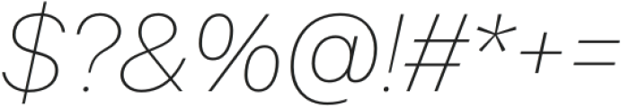 Certia Thin Italic otf (100) Font OTHER CHARS