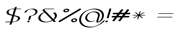 Centro-ExtraexpandedItalic Font OTHER CHARS