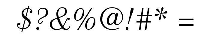 CenturyStd-LightItalic Font OTHER CHARS