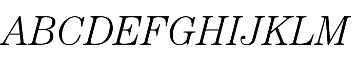 CenturyStd-LightItalic Font UPPERCASE