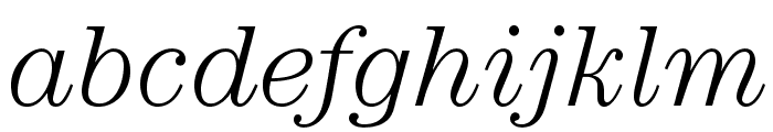 CenturyStd-LightItalic Font LOWERCASE