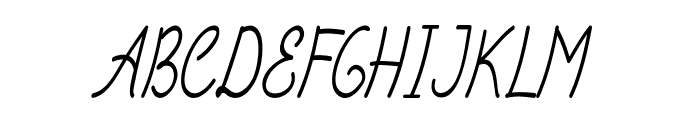 Cerille-CondensedItalic Font UPPERCASE