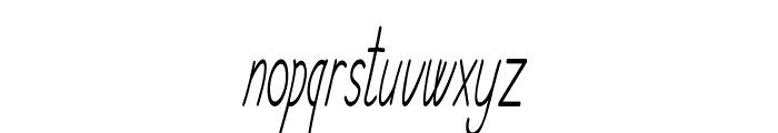 Cerille-ExtracondensedItalic Font LOWERCASE