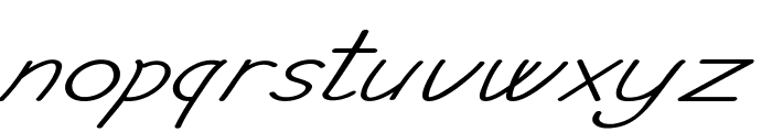Cerille-ExtraexpandedItalic Font LOWERCASE