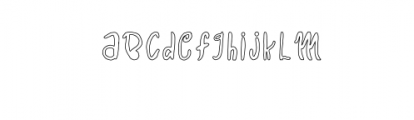 Ceica-Outline.otf Font LOWERCASE