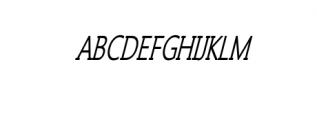 Cendana Condensed Bold Italic.otf Font UPPERCASE