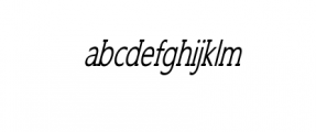 Cendana Condensed Bold Italic.otf Font LOWERCASE