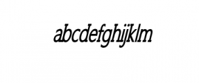 Cendana Condensed Heavy Italic.otf Font LOWERCASE