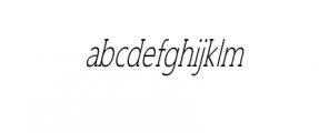 Cendana Condensed Italic.otf Font LOWERCASE