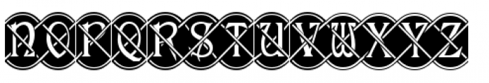 Celtic Knot Monograms Black Font UPPERCASE