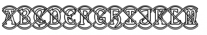 Celtic Knot Monograms Outline Font UPPERCASE