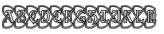 Celtic Knot Monograms Outline Font LOWERCASE