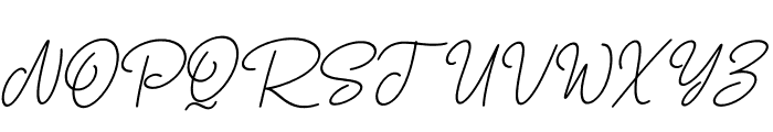 Celestora Script Italic Font UPPERCASE