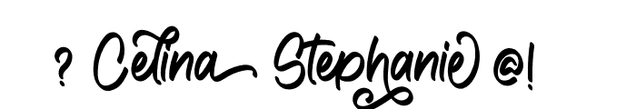 CelinaStephanie-Script Font OTHER CHARS