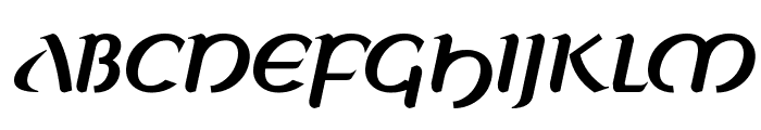 Celtica Bold Oblique Font UPPERCASE