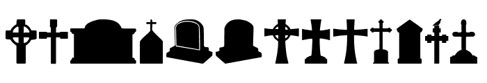 Cemetery Icons Font UPPERCASE