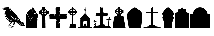 Cemetery Icons Font UPPERCASE