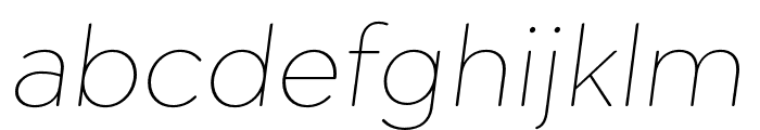 Cerco DEMO Thin Italic Font LOWERCASE