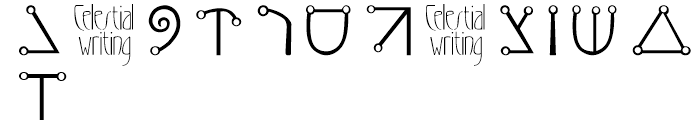 Celestial Writing Regular Font UPPERCASE