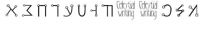 Celestial Writing Regular Font LOWERCASE