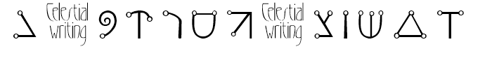 Celestial Writing Regular Font LOWERCASE
