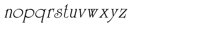 Celtic Italic Font LOWERCASE