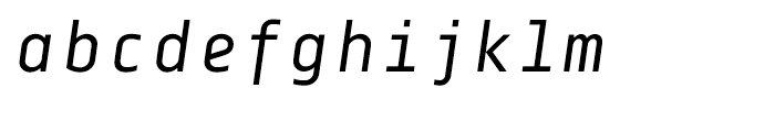Centima Mono Italic Font LOWERCASE
