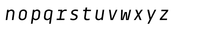 Centima Mono Italic Font LOWERCASE