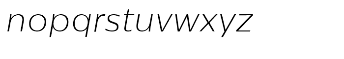 Centrale Sans Extra Light Italic Font LOWERCASE