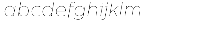 Centrale Sans Extra Thin Italic Font LOWERCASE