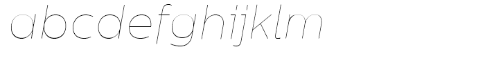 Centrale Sans Hairline Italic Font LOWERCASE