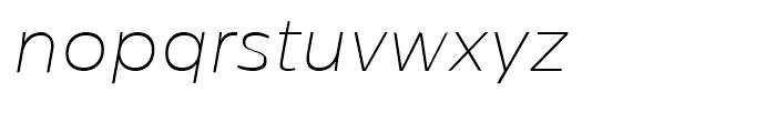 Centrale Sans Thin Italic Font LOWERCASE