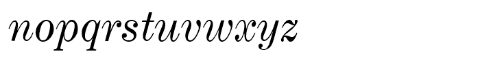 Century Expanded Regular Italic Font LOWERCASE